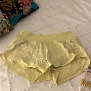 Outdoor Voices Light Yellow Athletic Shorts